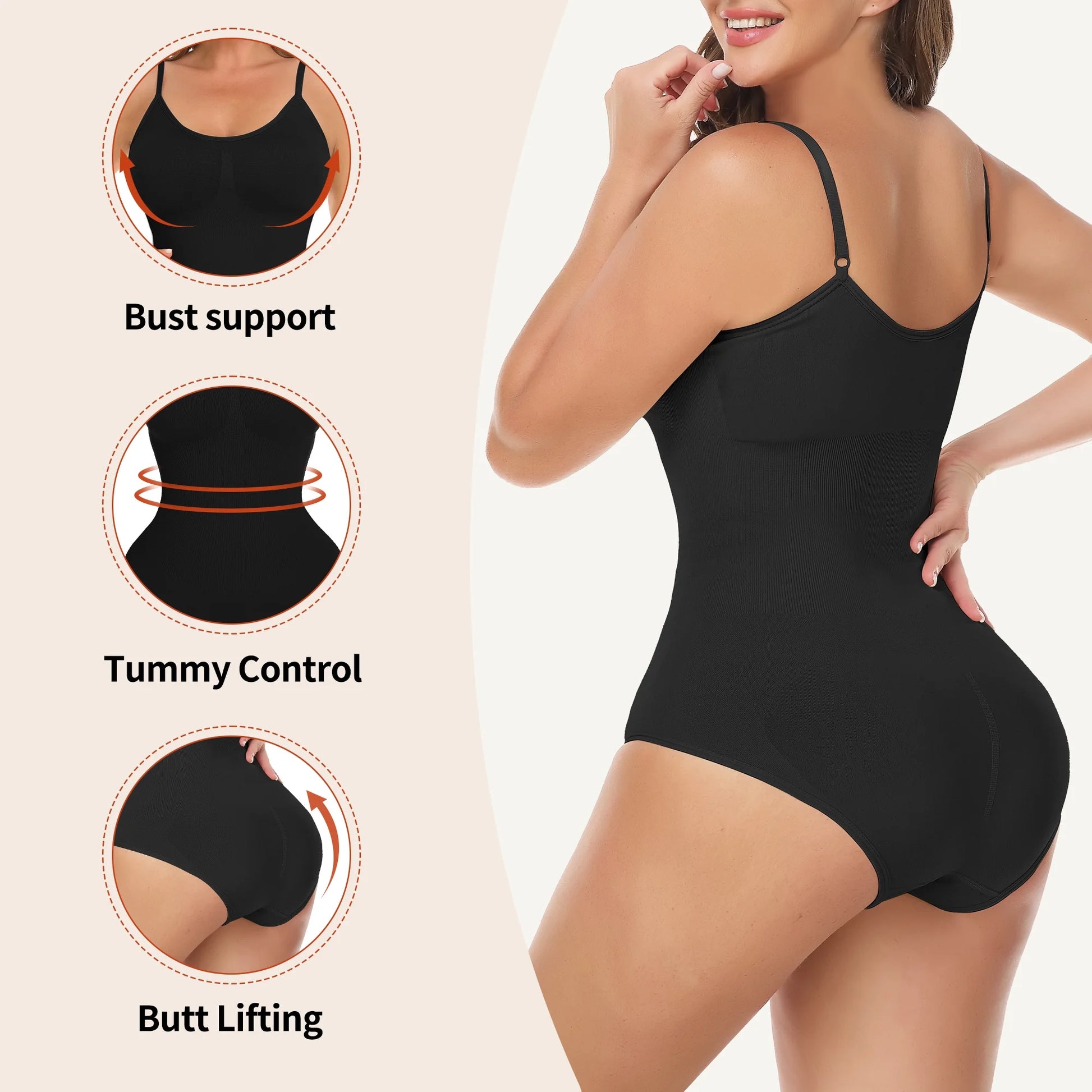 Shapewear for Women Tummy Control Body Shaper Seamless Sculpting Snatched Waist Body Suit