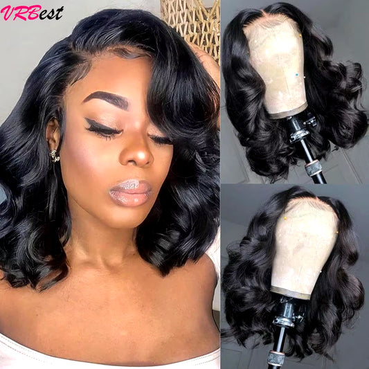 Body Wave Bob Wig Wear and Go Glueless Human Hair Wigs Bob Wigs for Women Ready to Wear 4X4 Lace Closure Wig Human Hair