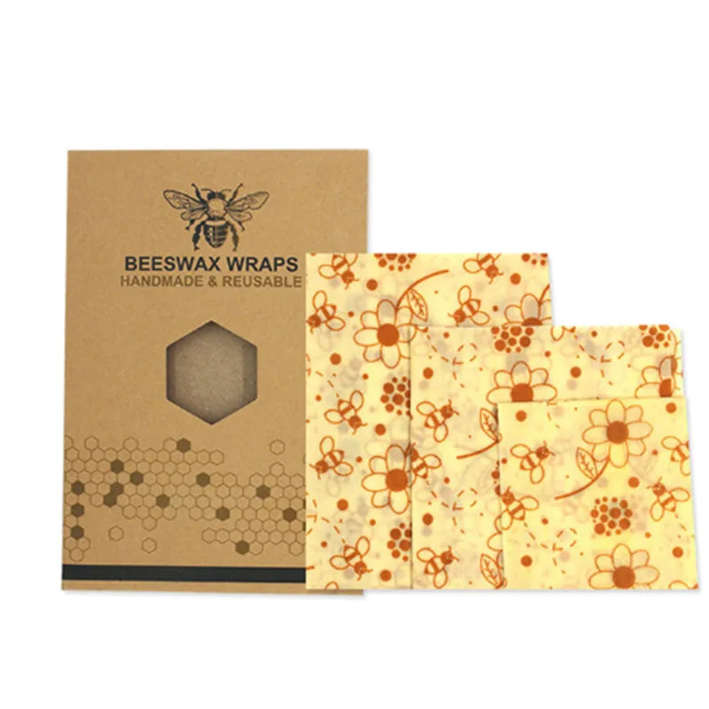 Beeswax Food Wrap - Reusable Bees Wax Paper Wrap Food Fruit Storage Zero Waste Sandwich Bags Food Wrappers Animals Print