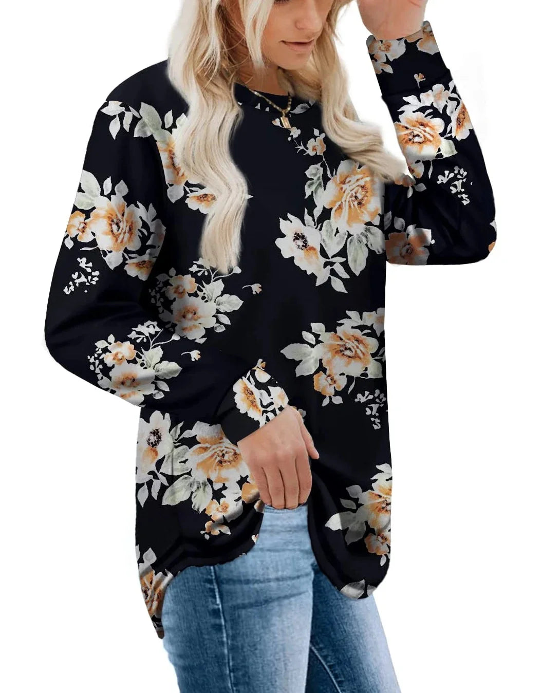 Sweatshirts for Women Crewneck Casual Long Sleeve Shirts Tunic Tops