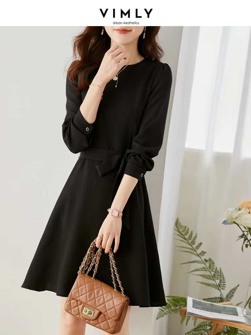 Vintage Pink Mini Dress for Women Spring 2023 New Korean Style Long Sleeve a Line Slim Belt Birthday Dresses Robe V7798